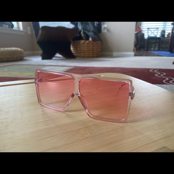 Pink Retro Sunglasses - Picture 2 of 2